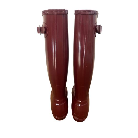 Hunter Women's Original Tall Gloss Rain Boot Size 5 Damson Violet Magenta - Picture 4 of 6